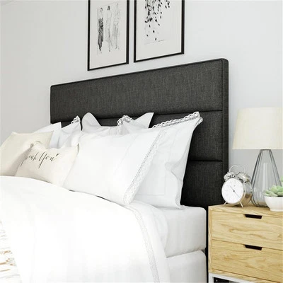 Cabecero tapizado Serta Palisades Queen en gris carbón Foto 1 de 4
