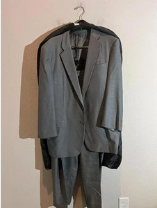 Zanella Suit Mens 43 Gray L Su Misura Super 110s Wool Italian Blazer Pants Italy - Picture 1 of 16