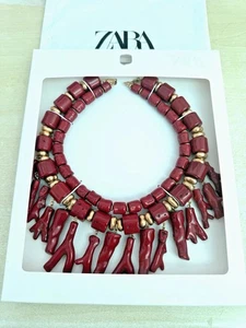 ZARA 2025 2ER PACK KORALLEN HALSKETTEN MIT HARZ REF 1856/051/679 - Bild 1 von 7