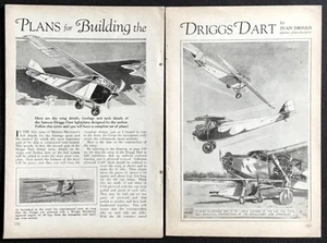 Driggs Dart 1 High Wing Cabin Monoplane 1930 HowTo Build PLANS - Picture 1 of 5