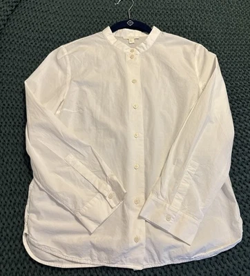 Túnica COS blanca nítida de algodón talla 6 para mujer camisa larga manga larga Foto 1 de 4