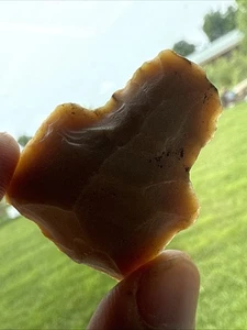 Indian Arrowhead KAOLIN Nice HAFTED SCRAPER BLUNT Points From The S IL Q73 - Picture 1 of 4