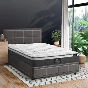 Oikiture Bed Frame King Single Size Gas Lift Storage With Mattress Set Grey BOSS - Picture 1 of 10
