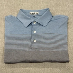 Peter Millar Crown Sport Polo - Medium - Dallas Country Club DCC - Blue Striped - Picture 1 of 6