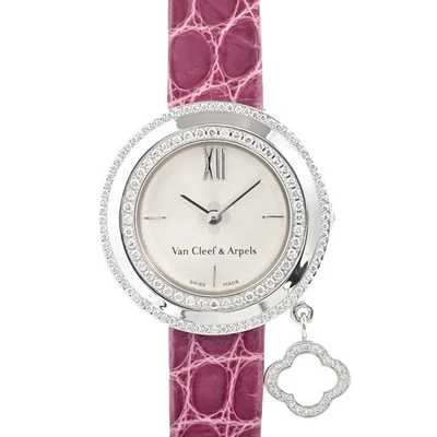 Mini reloj VAN CLEEF & ARPELS Charm VCAR029A00 plateado para damas usado #91023 Foto 1 de 4