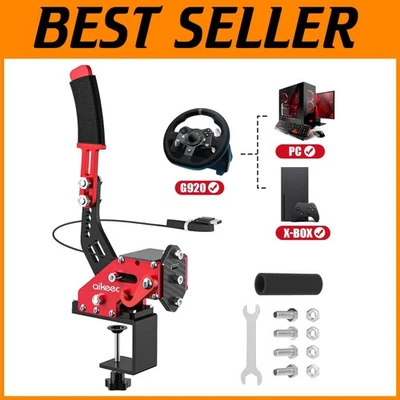 Red USB Handbrake for PC Sim Racing - Logitech G27 G29 T500 - Image 1 of 4