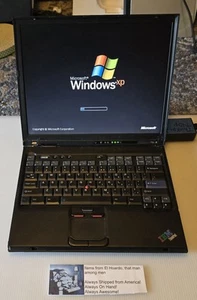 IBM Thinkpad T40p Windows XP Pro 40GB HDD 640MB RAM/Radeon Mobility Fire GL 9000 - Picture 1 of 19