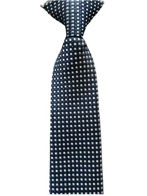 Corbata Cuello 17" Clip-On Azul Gris Formal Informal Traje Accesorio Niño Ropa Foto 1 de 4