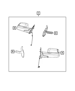 Genuine Mopar Outside Rear-View Mirror Right 68412786AC - Picture 1 of 4