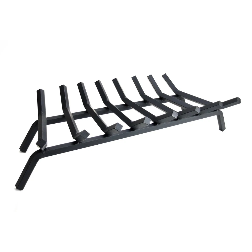 Pleasant Hearth Best Fireplace Steel Log Grate Hi Temp O2 Flow Burn Better Black