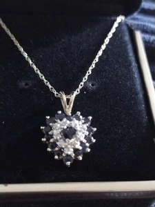 14k Gold Chain Setting Sapphire Heart - Picture 1 of 7