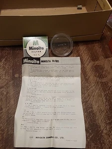 Vintage Minolta Filter Box And Case No Filter - Picture 1 of 10