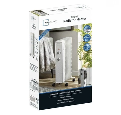 Radiador portátil lleno de aceite Mainstays WSH07O2AWW 1500W - blanco Foto 1 de 4