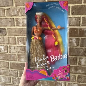 Vintage 1996 Mattel Hula Hair Barbie bambola #17047 hawaiana spiaggia ragazza gonna erba - Foto 1 di 6