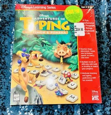 Disney's Adventures in Typing With Timon & Pumbaa, PC, 1998, New big box!!!! - Image 1 of 4
