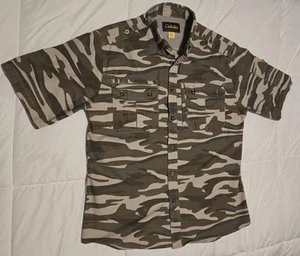 Cabela's Mens Cotton Camouflage S/Sleeve 3 Pocket Outdoor Gear Sportswear Shirt - Picture 1 of 7