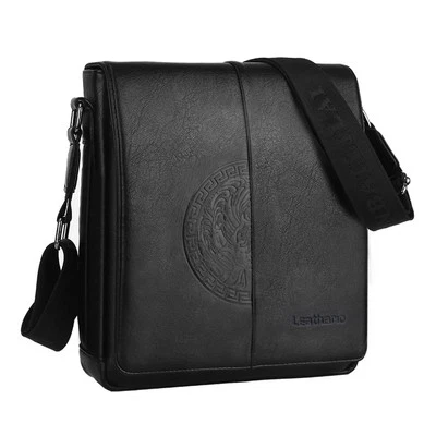 Mens Leather Shoulder Bag Crossbody Bag For Men Small Messenger For Work - Image 1 of 4