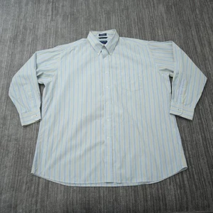 Alexander Julian Classics Shirt Men Button Down Blue Yellow 18 34/35 - Picture 1 of 9