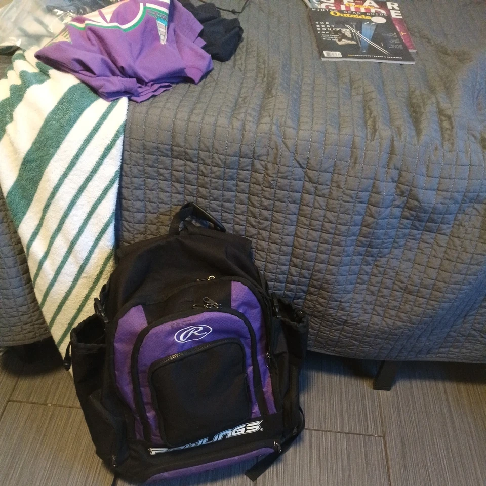 Mochila de béisbol Rawlings bolsa de equipo híbrido paquete deportivo atlético 2 bates Foto 1 de 4