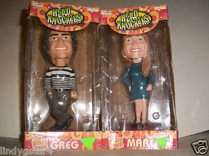 BOBBLEHEAD 2 THE BRADY BUNCH MARCIA GREG HEAD KNOCKERS NECA VINTAGE 2 -4- 1 - Picture 1 of 7
