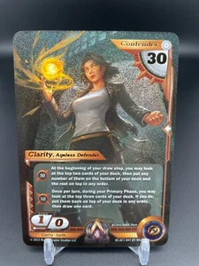 2022 Alpha Clash TCG Gold Stamp PROMO FOIL - Clarity, Ageless Defender - Picture 1 of 2