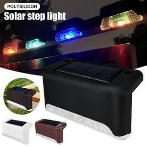 1-10PCS Solar LED Deck Lights Outdoor Path Garden Pathway Stairs Step Fence Lamp - Picture 1 of 27