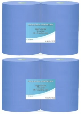 4 Rollen Putztuchrollen blau Putzpapier 3 lagig 36x38cm ☆ KFZ-Werkstatt-Tücher ☆ - Bild 1 von 2