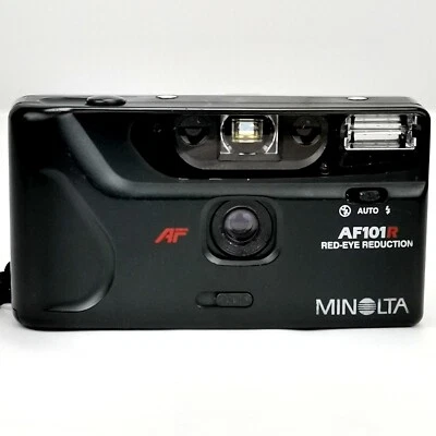 Minolta AF101R 35mm Film Point and Shoot Camera Black Tested - Image 1 of 4