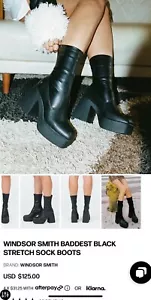 Windsor Smith Baddest Sock Boots in Black🖤 - Picture 1 of 2