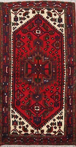 Traditional Tribal Geometric Hamedan Accent Rug Wool Hand-knotted Foyer Rug 3x6 - Picture 1 of 19