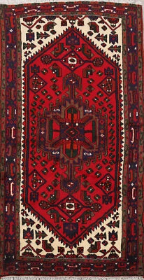 Traditional Tribal Geometric Hamedan Accent Rug Wool Hand-knotted Foyer Rug 3x6 - Image 1 of 4