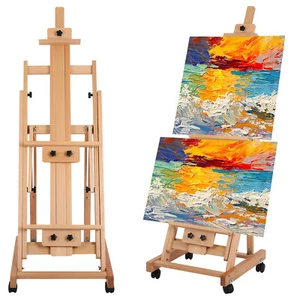 Painting Easel for Adults, Versatile Easel with Braked Wheels, Angle Adjustable - Picture 1 of 6