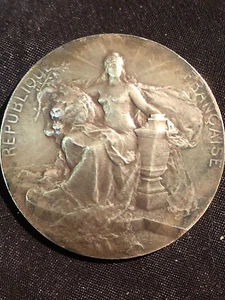 medaille argent silver par deschamps republique française chambre des deputes - Imagen 1 de 7