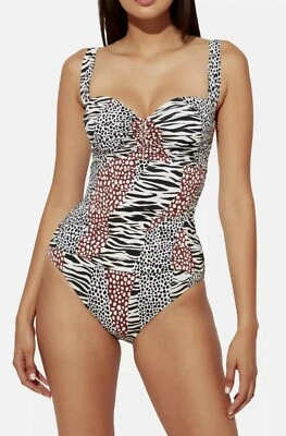 Bleu by Rod Beattie Fruncido Con Aros Una Pieza - Para Mujer Talla 8, Natural E1006 Foto 1 de 2