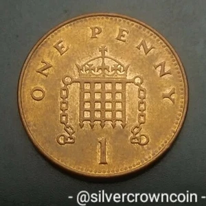 UK Great Britain 1 Penny 1999. KM#986. One Cent coin. Elizabeth ll. Portcullis. - Picture 1 of 6