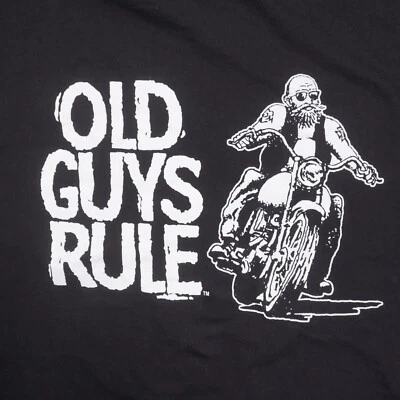 Camiseta Old Guys Rule Motociclista Para Hombre Mediana Negra Algodón Manga Corta Usada en Excelente Condición Foto 1 de 4