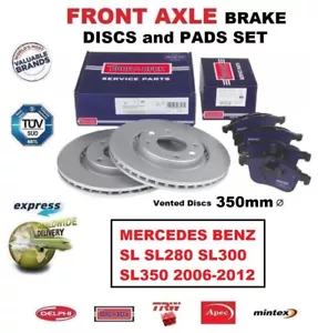 FRONT BRAKE PADS + DISCS 350mm for MERCEDES BENZ SL SL280 SL300 SL350 2006-2012 - Picture 1 of 1