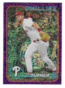2024 Topps Chrome - Trea Turner #169 Purple Speckle Refractor /299 - Picture 1 of 1