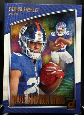 Saquon Barkley RC 2018 Panini Donruss Gridiron Kings #RGK-6 NY Giants ROOKIE - Image 1 of 3