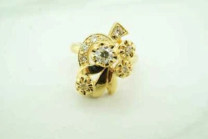 Vintage Estate 14k Yellow Gold Diamond Cocktail Ring Size 6.5 VS2 - SI1 0.80 TCW - Picture 1 of 5