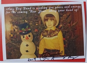 AUTHENTIC AMY RAY SIGNED CARD! indigo girls amy ray band  memorabilia autograph