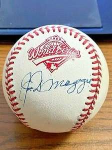 Joe Dimaggio Firmado Autografiado Serie Mundial 1996 Béisbol Yankees ¡Salón de la fama!  RARO! - Imagen 1 de 2