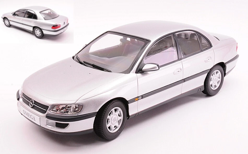 Modellino auto scala 1:18 OPEL OMEGA B 1996 SILVER modellismo statico collezione - Immagine 1 di 1
