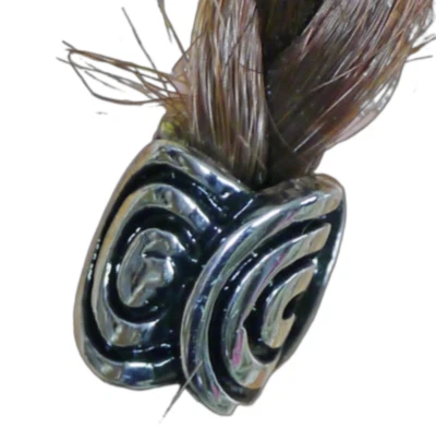 2x Bartperle L: 5,2mm Bartschmuck Bartring Edelstahl + Bartgummis  Haarschmuck - Bild 1 von 3