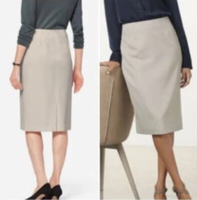 Falda lápiz Pendleton para mujer 18 sin temporada de lana peinada color desnudo precio de venta sugerido por el fabricante $149 Foto 1 de 4