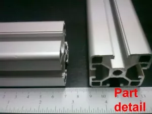 Aluminum T-slot extruded profile 40x40-8mm L100, 200, 300, 400 or 500mm -3pieces - Picture 1 of 11