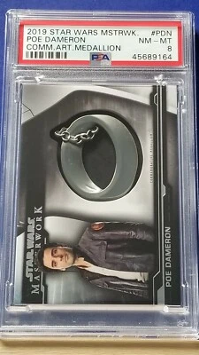 Poe Dameron - 2019 Star Wars Masterwork Artifact Medallion  PSA 8   - Image 1 of 2