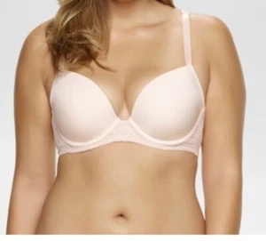 Paramour Bra Womens 40DD pink Carolina Seamless Plunge Contour T Back Underwire - Picture 1 of 2