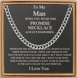 ๐๐ข๐ฅ๐ฏ๐๐ซ ๐๐ก๐๐ข๐ง ๐๐๐๐ค๐ฅ๐๐๐ Cuban Link Chain for Men Stainless Stee - Picture 1 of 2