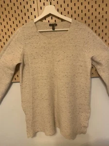 EILEEN FISHER Womens Beige Speckle Long Sleeve RoundNeck Wear Sweater size L - Picture 1 of 8